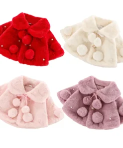 Baby Girls Furry Long Sleeve Coats