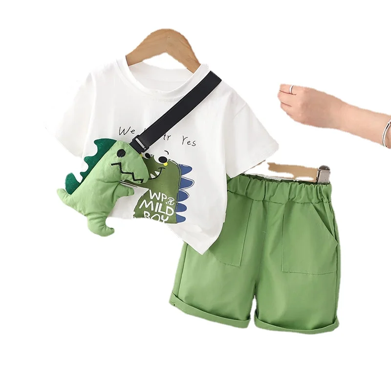 Summer-Casual-Newborn-Baby-Boys-Toddler-Big-Dinosaure-Short-Sleeve-Tops-Pants-2Pcs-set-Cotton-Kids-5