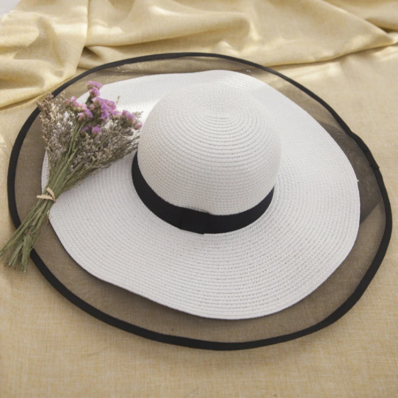 HT2504-Sun-Hat-Summer-anti-UV-Lady-Wide-Brim-Hat-Women-Solid-Plain-Floppy-Summer-Straw-3