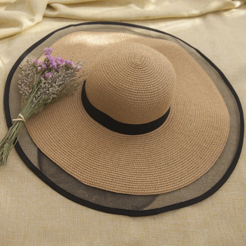 HT2504-Sun-Hat-Summer-anti-UV-Lady-Wide-Brim-Hat-Women-Solid-Plain-Floppy-Summer-Straw-5