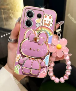 Lucky Rabbit Holder Bracelet Plating Phone Case For Xiaomi Redmi