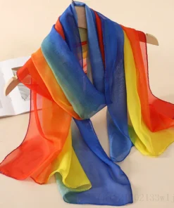 Women Print Headband Beach Chiffon Scarf Shawls Sunscreen Hijab