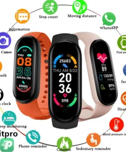 M6 Smart Watch For Men Women Fitness Smart Bracelet Multi-function